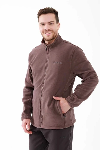 2AS Saka Tam Fermuarlu Erkek Polar Sweatshirt Mürdüm - 2