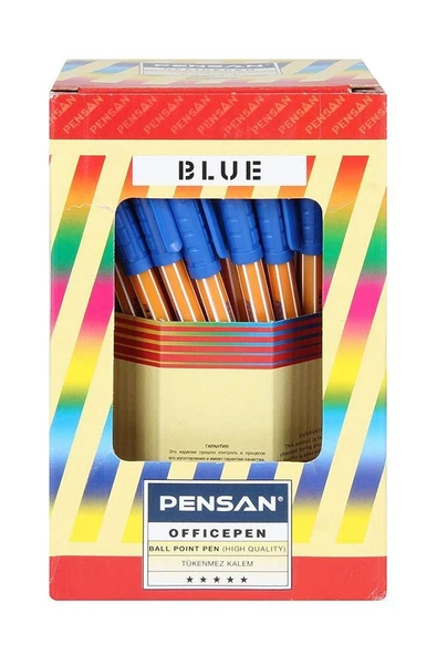 Siyah Tükenmez Kalem 1010 1.0mm 3 Adet Pensan Büro Ofispen Büro Plastik Kapaklı Tükenmez Kalem - Resim 2