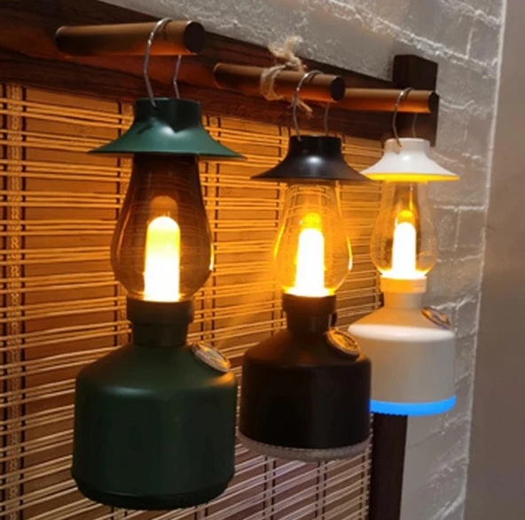 Hava Nemlendirici Buhar Makinası Led Işıklı Aroma Difüzörü Vintage Lamba Model 280ml - 4