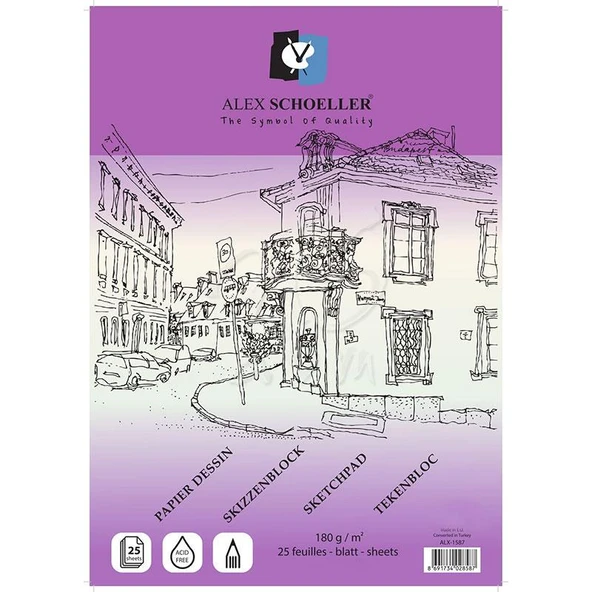 Alex Schoeller Çizim Defteri 180g 25 Yaprak A4 ürün görseli