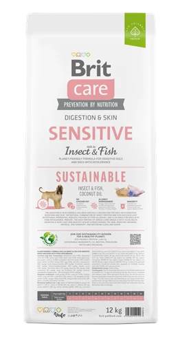 Brit Care Gıda İntoleransı Ve Deri Hassasiyet Problemi Olan Köpekler İçin, Larva Ve Balık Etli Kuru Mama 12 kg - Resim 2