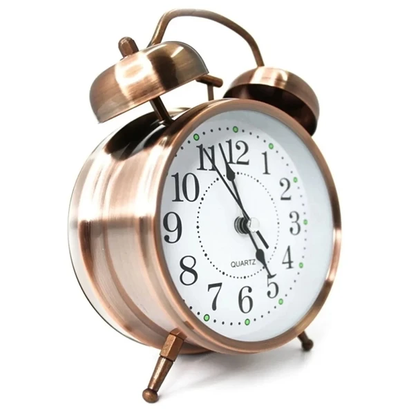 Büyük Boy Metal Bakır Çalar Saat ürün görseli