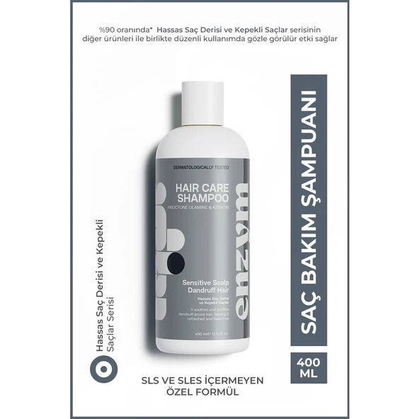 Enzym Cosmetics Hassas Saç Derisi ve Kepekli Saçlara Özel Saç Bakım Kepek Karşıtı Şampuanı 400 ml ürün görseli