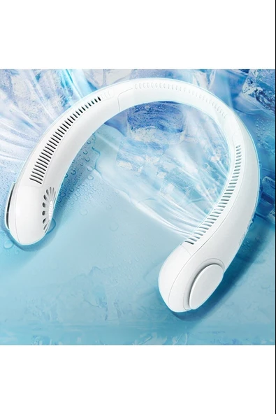 Boyun Askılı Giyilebilir Kablosuz Şarjlı Taşınabilir Soğutucu Boyun Fanı - 6