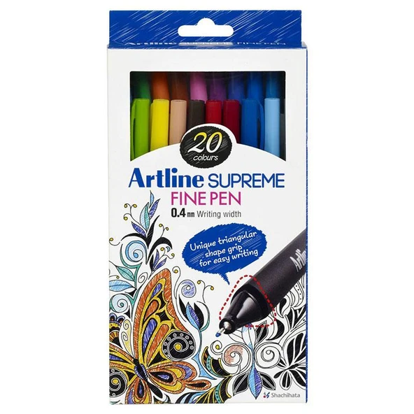 Artline Supreme Fine Pen 0.4mm 20li Set ürün görseli