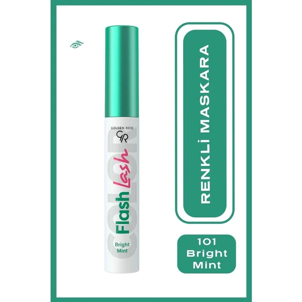 Golden Rose Flash Lash Colered Mascara No:01 Bright Mint - Renkli Maskara - 8691190515720 ürün görseli