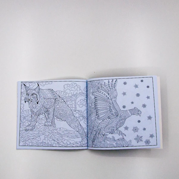 Mandala Hayvanlar Alemi Boyama Kitabı 72 Syf Yetişkin Stress low M.s KRT-33300 - 3