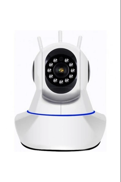 Kablosuz Wifi Ip Kamera 1080p Full Hd Hareketli Gece Görüşlü 3 Antenli Ip Bebek Ve Güvenlik Kamerası - Resim 2
