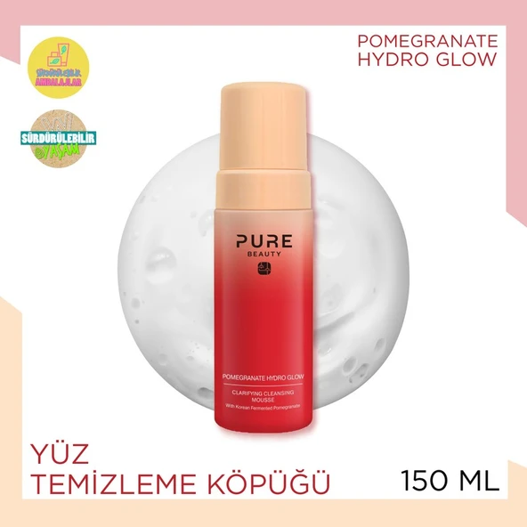 Pure Beauty Pomegranate Hydroglow Temizleme Köpüğü 150Ml ürün görseli