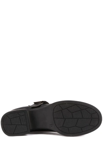 Stato - Siyah Renk Tokalı Kadın Babet - Resim 7