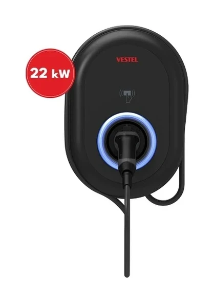 Vestel EVC04 22 kW Kablolu Elektrikli Araç Şarj İstasyonu