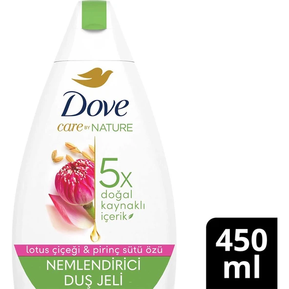 Dove Care By Nature Nemlendirici Duş Jeli Lotus Çiçeği & Pirinç Sütü Özü 450 ml ürün görseli