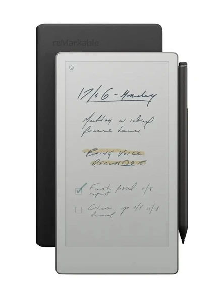 reMarkable Paper Pro Move | Marker Plus | Premium Siyah Deri Kılıf