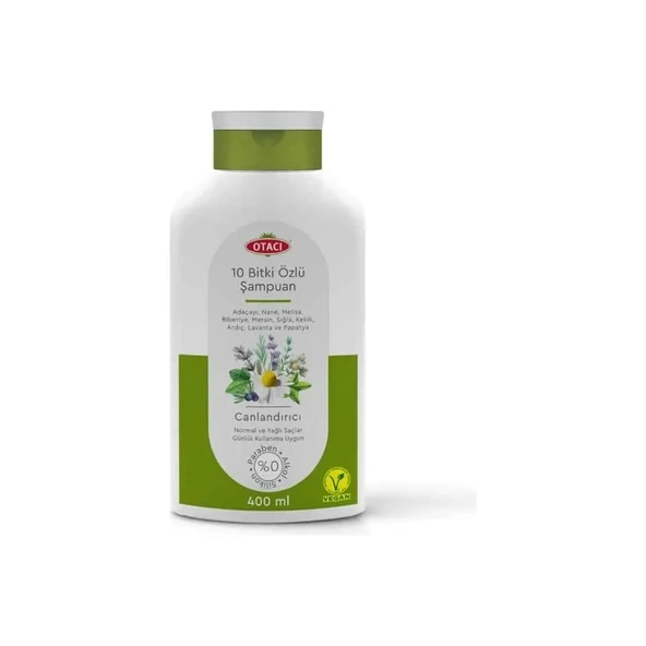Otacı Şampuan 400 ml Bitkisel Formül Canlandırıcı Parlaklık Normal ve Yağlı Saçlar İçin Parabensiz ürün görseli