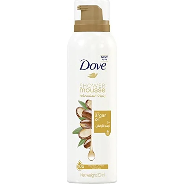 Dove Argan Yağı Köpük Duş Jeli 10 Kat Daha Yoğun Köpüğe Sahip Kremsi Formül 200 Ml ürün görseli