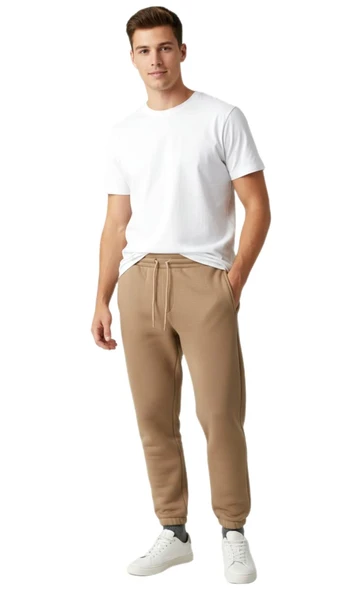 Bej Rengi Bel Paça Lastikli Kadın Erkek Altı BGL-ST04792 - Resim 5