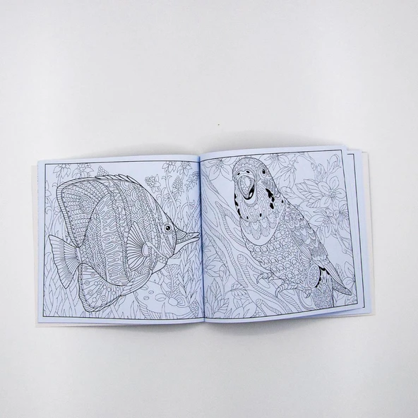 Mandala Hayvanlar Alemi Boyama Kitabı 72 Syf Yetişkin Stress low M.s KRT-33300 - 4