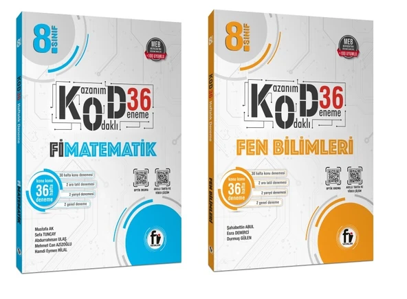 Fi Yayınları 8. Sınıf LGS KOD Matematik ve Fen Konu Denemeleri ürün görseli
