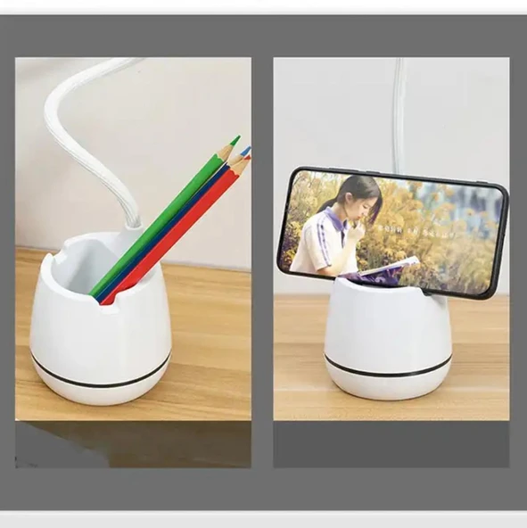 Şarjlı 24 Led Çalışma Okuma Işığı Kademeli Masa Lambası Ayarlanabilir Renk Tonu Ve Parlaklık - 3