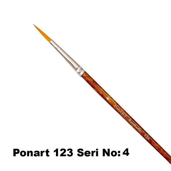 Ponart 123 Seri Sentetik Yuvarlak Uçlu Fırça No 4 ürün görseli