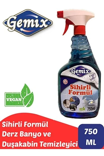 GEMİX Sihirli Formül Derz Banyo Ve Duşakabin Temizleyici 750 ml