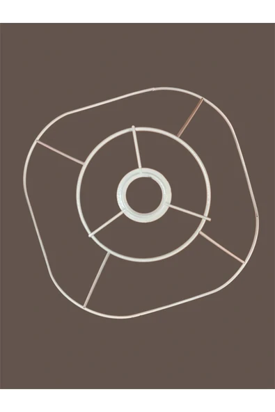 Dalgalı Avize Teli , İskeleti 35*20 Cm Beyaz Statik Boyalı (Duy Takımı Dahil) - 3