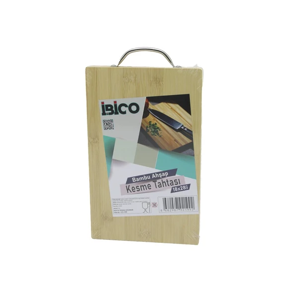 18X28 X 1.7CM LUX AHŞAP BAMBU KESİM PANOSU - KESME TAHTASI METAL KULPLU (5284) ürün görseli