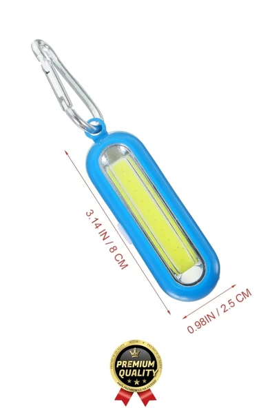 Premium Taşınabilir Kamp Okul Güçlü Işık Aydınlatma 3 Modlu Pilli Sarı Mini Led Anahtarlık El Feneri - 5