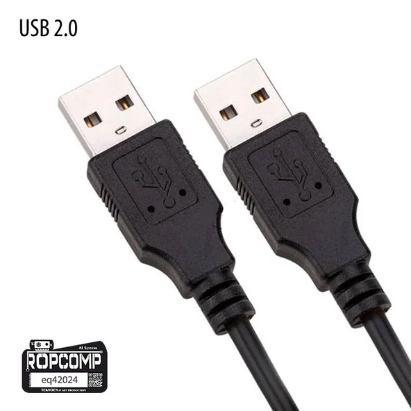 Ropcomp USB Uzatma Kablosu İki Ucu Erkek 100cm - Resim 5