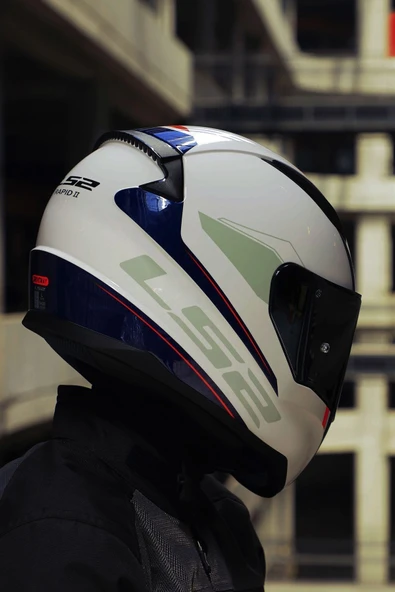 LS2 RAPID 2 DRIVEWAY BEYAZ-MAVI KASK - 4