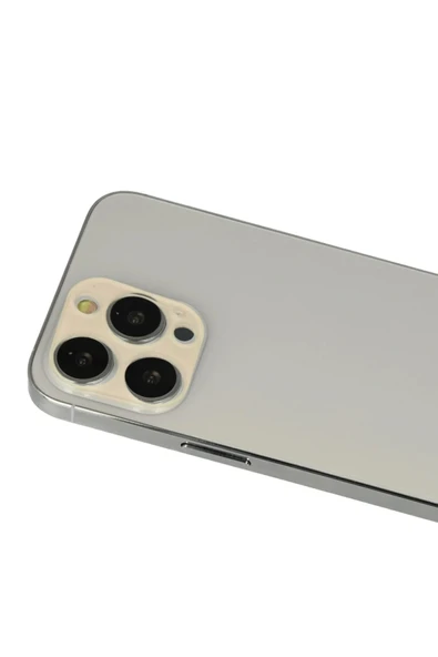 Litae Trend BFS iPhone 12 Pro Rainbow Kamera Lens Koruma Cam - Gold