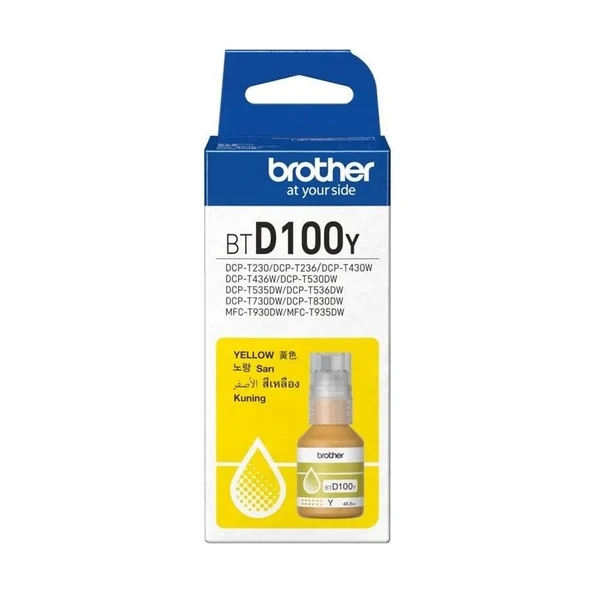 Brother BTD100Y Sarı Orijinal Brother Mürekkep Şişesi