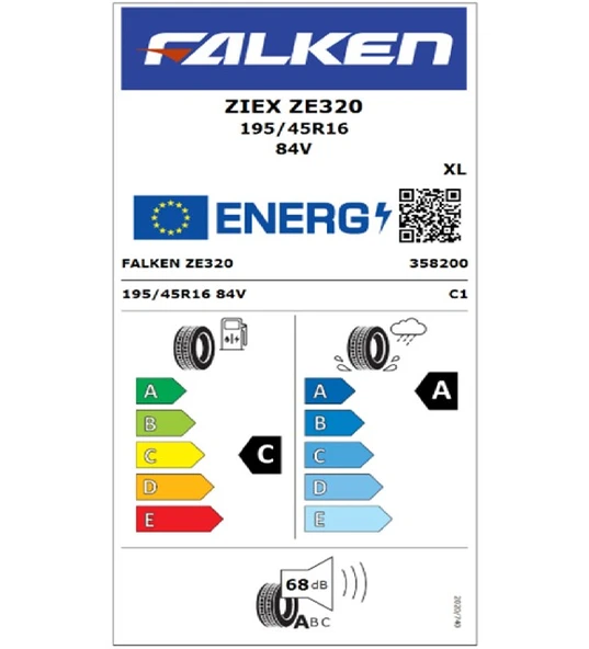 Falken 195/45 R16 TL 84V XL ZIEX ZE320 Oto Yaz Lastiği (Üretim Tarihi:2025) - Resim 2