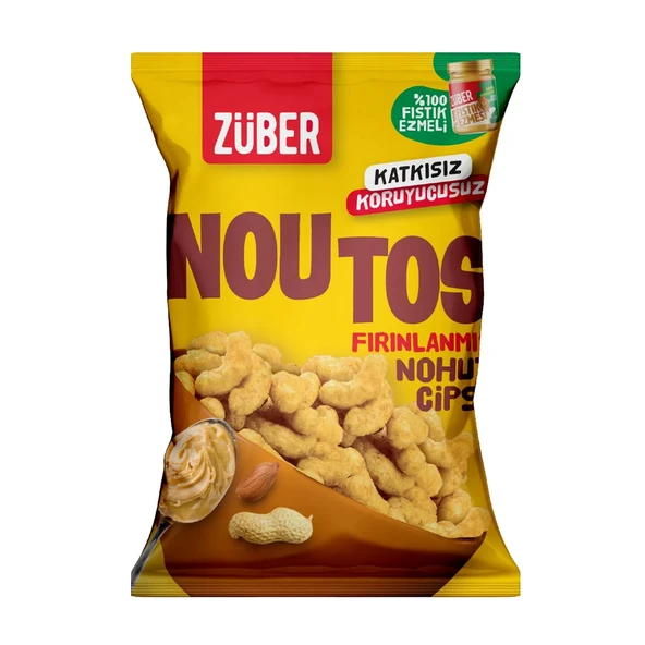 Züber Noutos Nohut Cipsi 55 gr Fıstık Ezmeli x 4 Adet - Resim 2