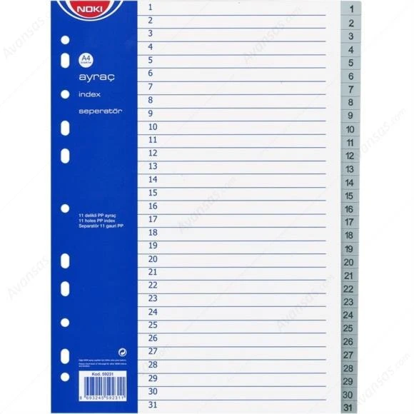 Noki Ayraç 1-31 Rakamlı (59231) ürün görseli