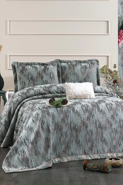 Stella Şönil Çift Kişilik Yatak Örtüsü 260x260 cm Turkuaz ürün görseli