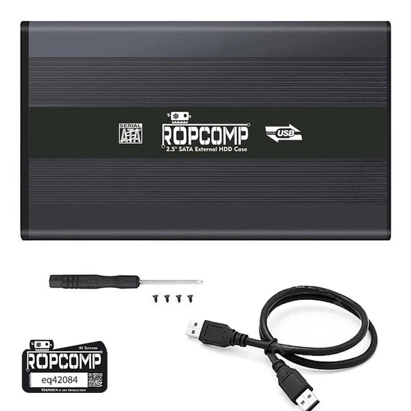Ropcomp 2.5" USB 2.0 Sata Harici Harddisk Kutusu Metal - Resim 3