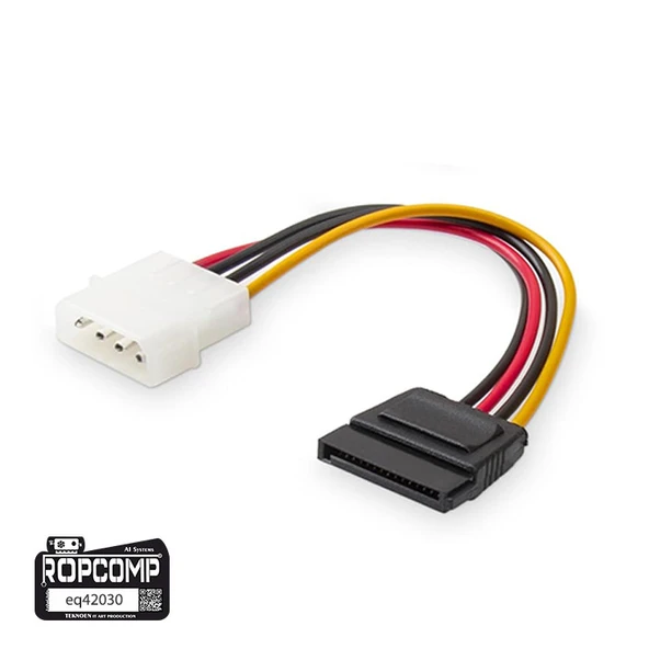 Ropcomp 4-Pin Molex Erkek - 15-Pin SATA Güç Dönüştürücü Kablo (20 cm) ürün görseli