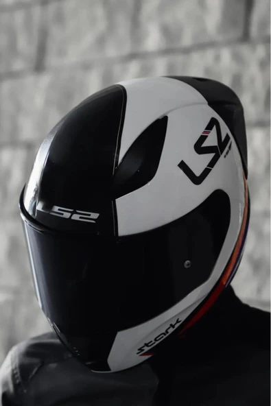 LS2 RAPID STARK RACE BEYAZ KASK - 3