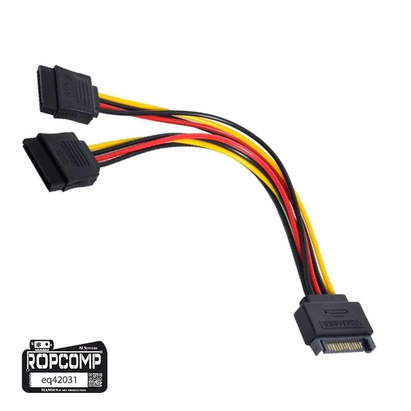 Ropcomp 15-Pin SATA 2x Dişi - Erkek (Y) Çoklayıcı Kablo ürün görseli