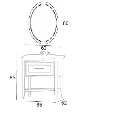Denko Öykü 65 cm (Antrasit) Banyo Dolabı (Alt Modül Lavabo) - Resim 3