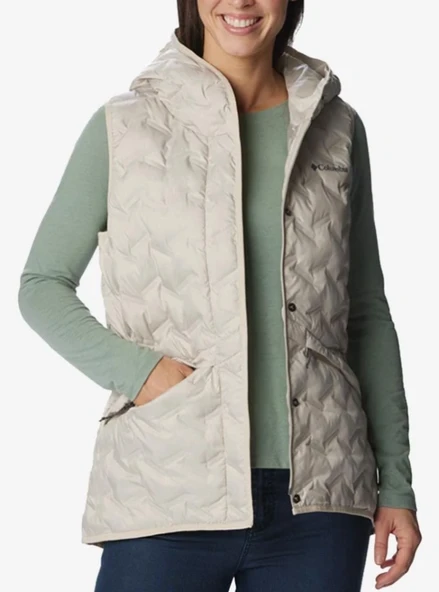 Columbia Delta Ridge™ II Down Hooded Vest Bej Kadın Outdoor Yelek WK8716 - Resim 2