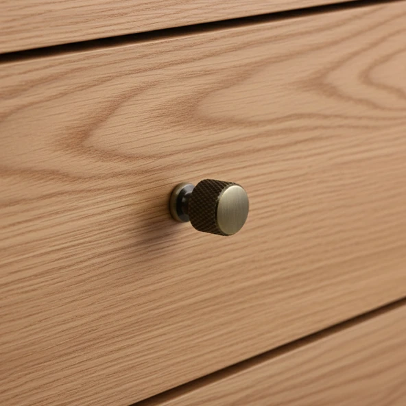 Nova Düğme Metal Füme Kulp Tek Vidalı Mobilya Çekmece Dolap Kapak Kolu Kulpu Kulpları Modern Tasarım - Resim 2