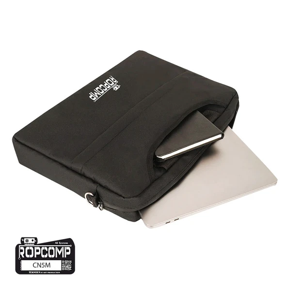 Ropcomp 15.6 Laptop Bilgisayar Çantası Suya Dayanıklı Siyah - Resim 4