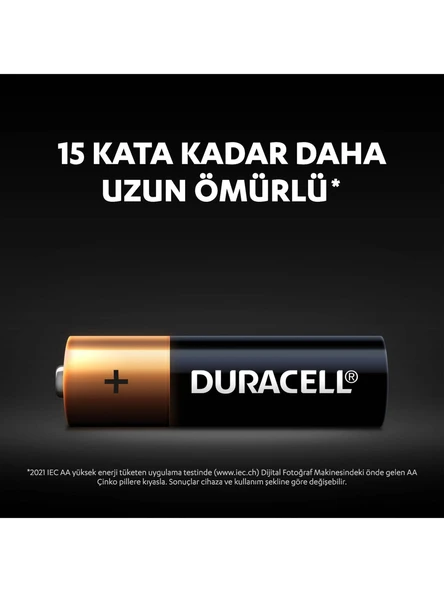 Duracell Alkalin AA Kalem Pil, 1,5 V LR6/MN1500, 10’lu paket - Resim 2