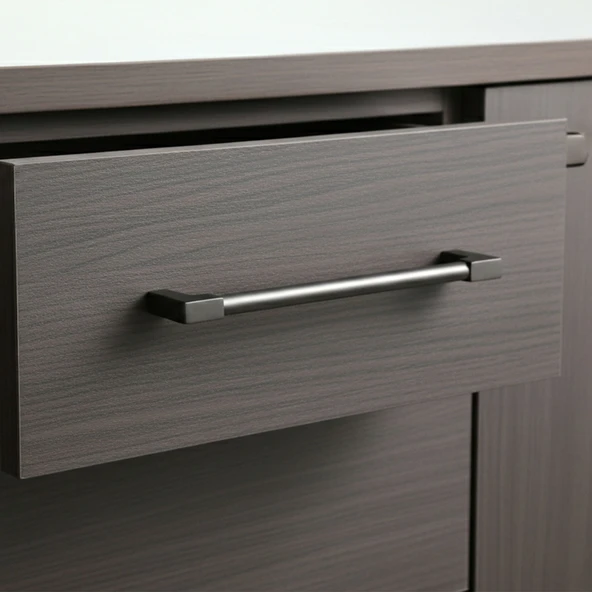 Nova Metal Füme 160 mm Mobilya Kulp Çekmece Dolap Kapak Kolu Kulpu Kulpları Dayanıklı Tasarım Kulbu - Resim 3