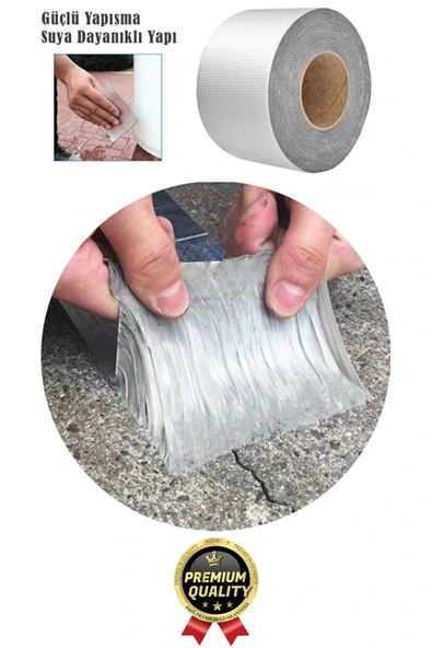 Premium Su Sızdırmaz İzolasyon Çatlak Boru Tamir Çamur Bandı Isıya Dayanıklı Sakız Bant 48 Mm X 2 Mt - Resim 2
