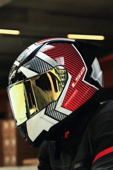 LS2 RAPID 2 RACE EXTRA BEYAZ-KIRMIZI KASK - 7