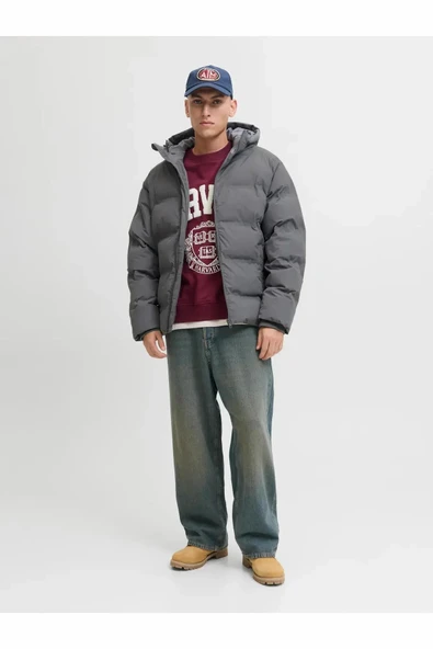 Jack Jones Soho Puffer Kapüşonlu Erkek Ceket 12278749 - Resim 4