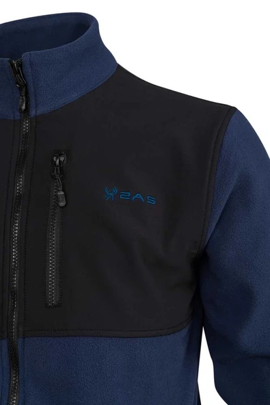 2AS Cliff Erkek Parçalı İnce Polar Sweatshirt Lacivert - 2